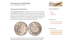 Desktop Screenshot of flowinghairhalfdollar.com