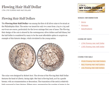 Tablet Screenshot of flowinghairhalfdollar.com